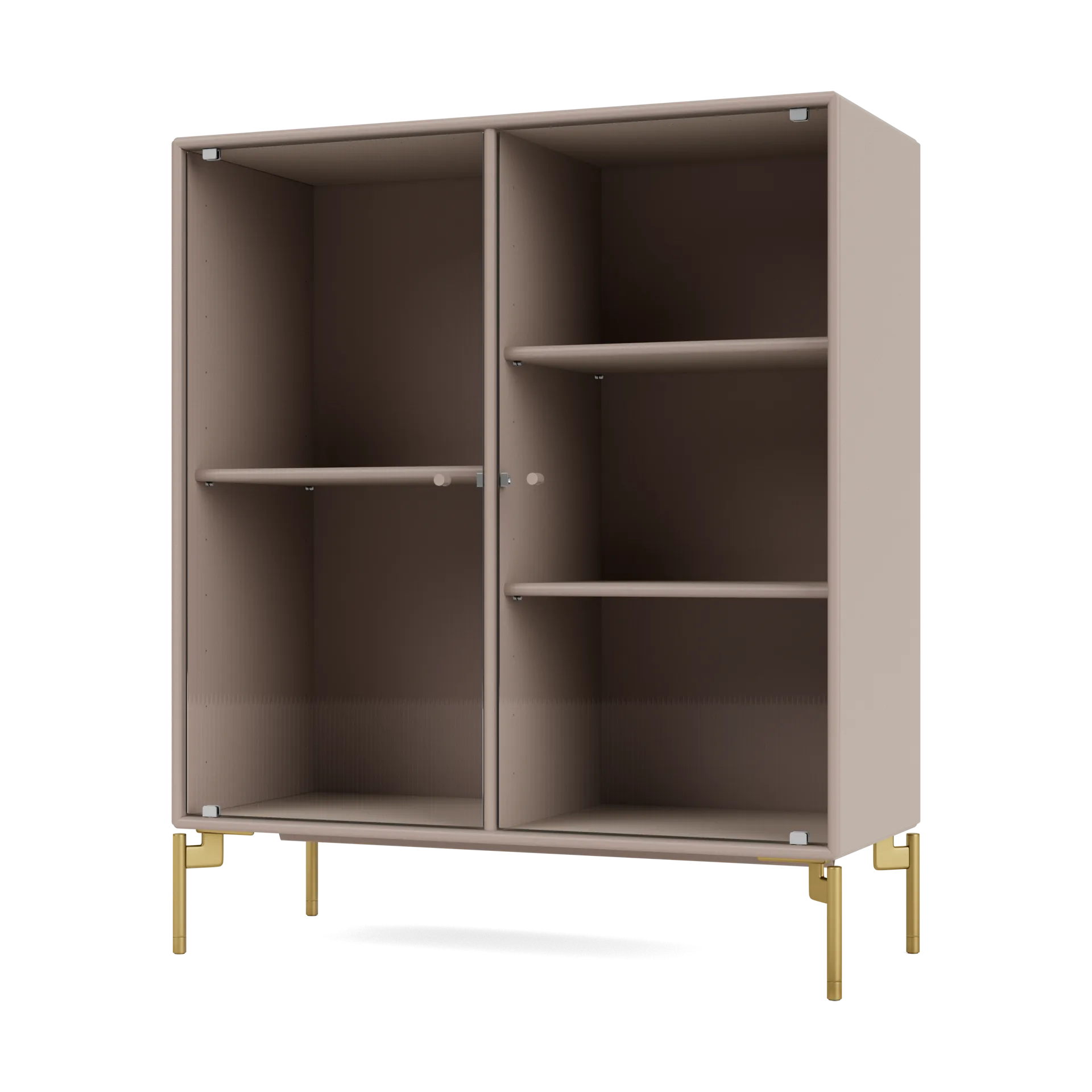 Ripple II vitrinekast 69,6x82,2x30 cm, Mushroompoten messing Montana