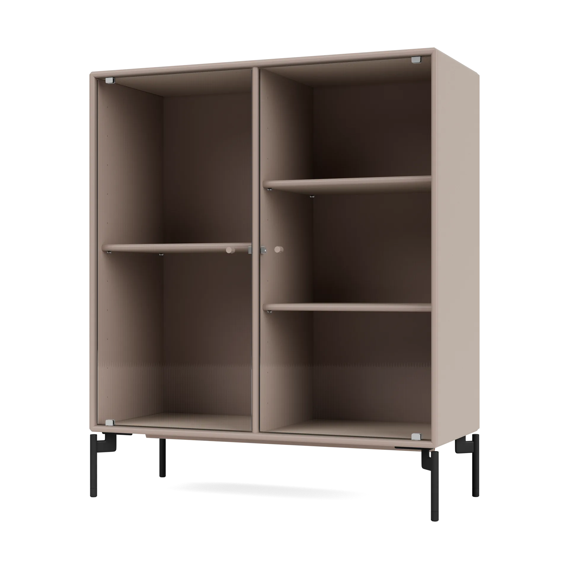 Ripple II vitrinekast 69,6x82,2x30 cm, Mushroompoten zwart Montana