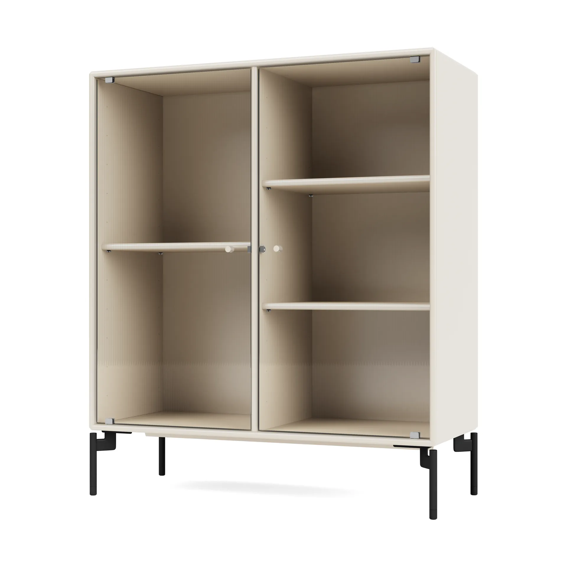 Ripple II vitrinekast 69,6x82,2x30 cm, Oatpoten black Montana