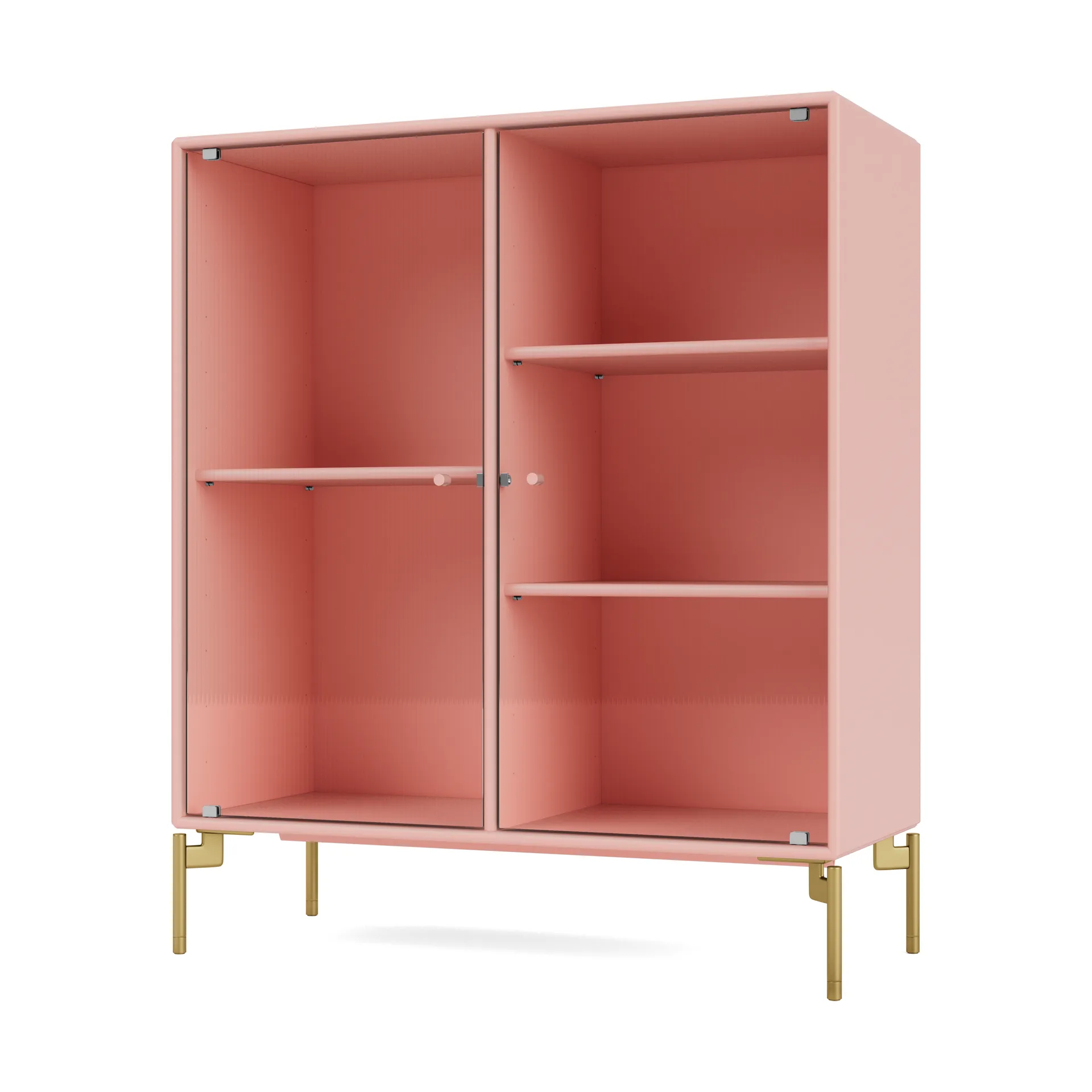 Ripple II vitrinekast 69,6x82,2x30 cm, Rubypoten brass Montana