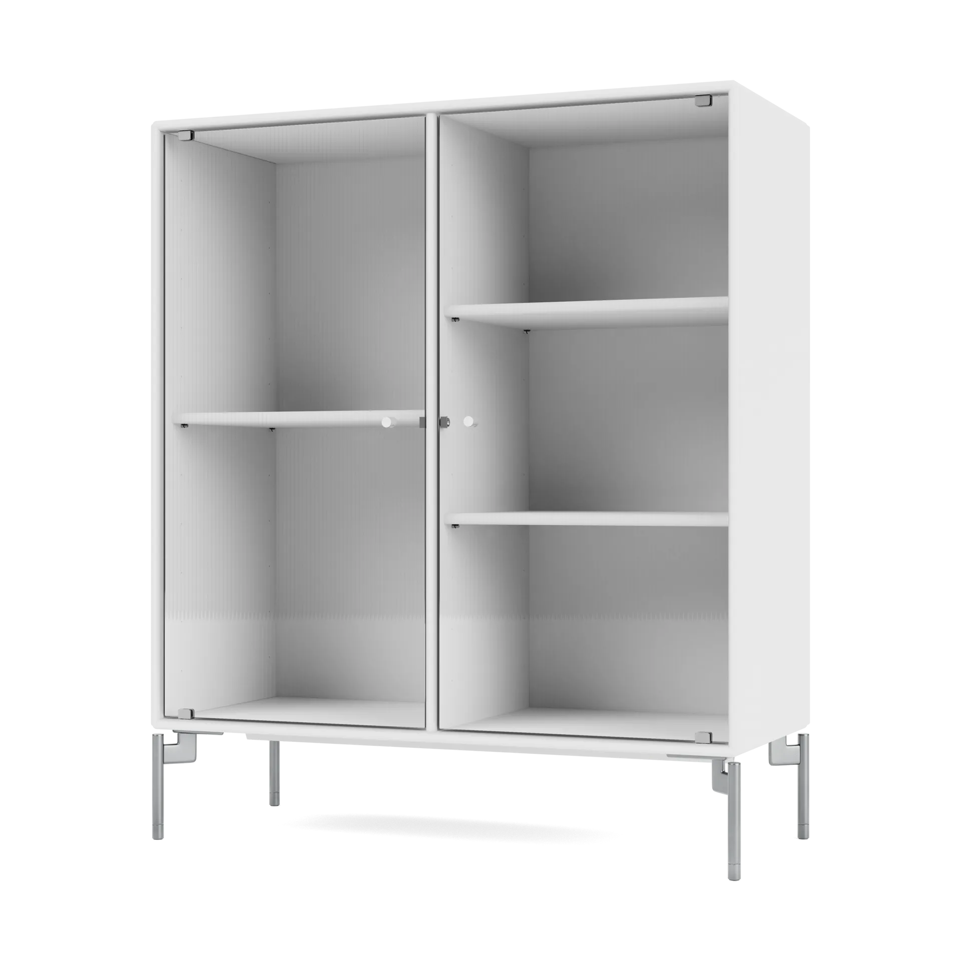 Ripple II vitrinekast 69,6x82,2x30 cm, Snowpoten chrome Montana