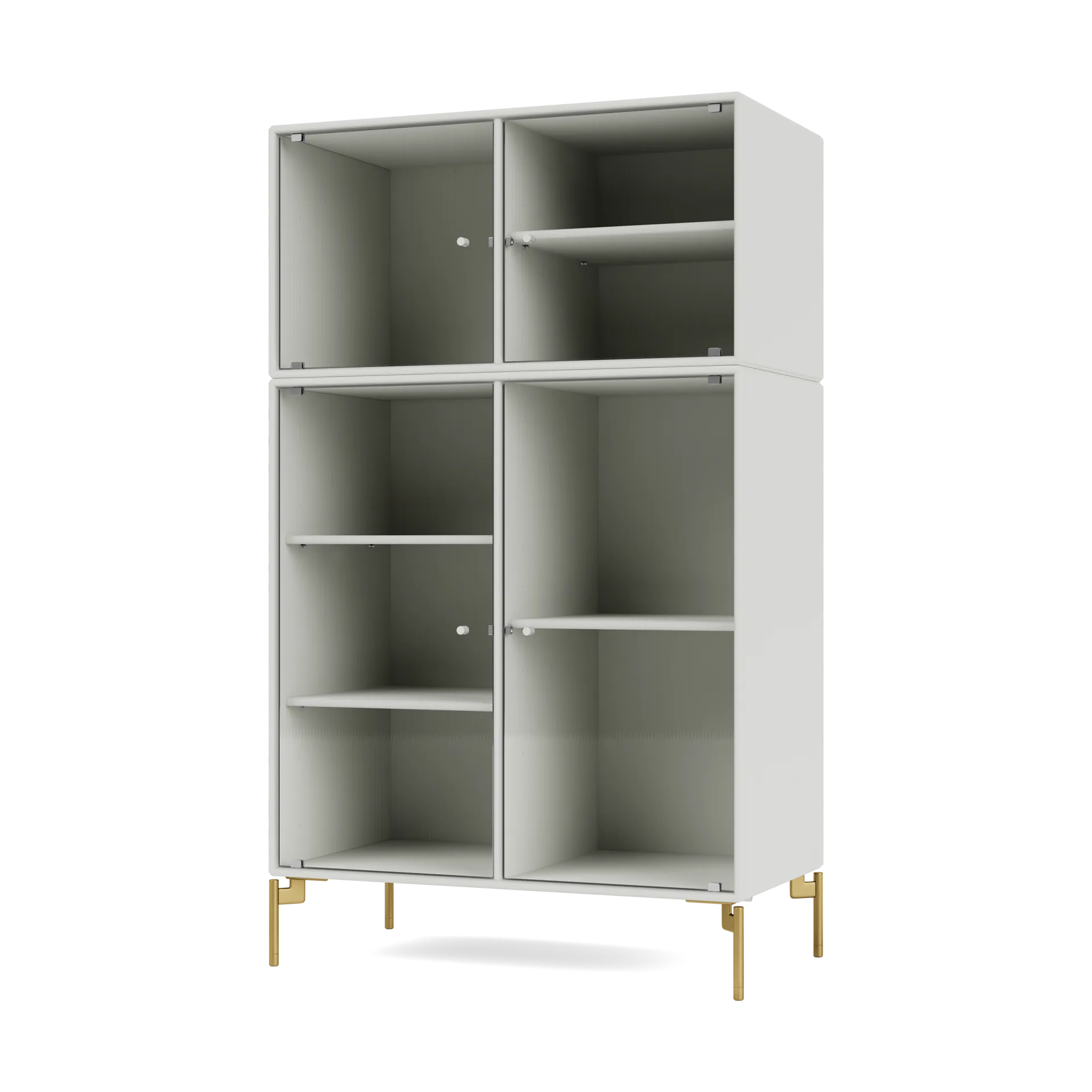 Ripple III vitrinekast 69,6x117,6x38 cm, Nordicpoten brass Montana