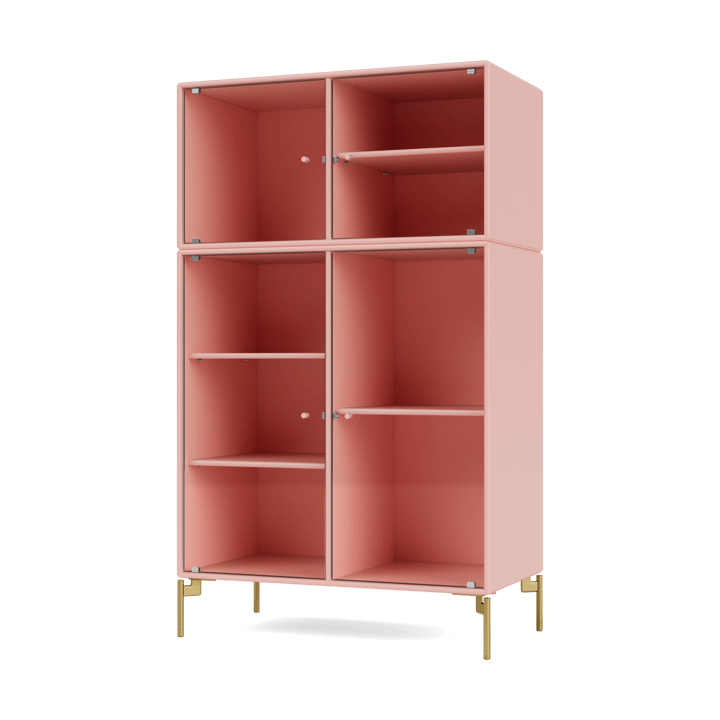 Ripple III vitrinekast 69,6x117,6x38 cm - Rubypoten brass - Montana