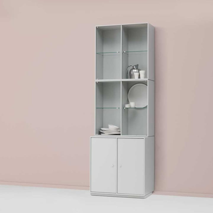 Rise vitrinekast, new white 101, met sokkel Montana