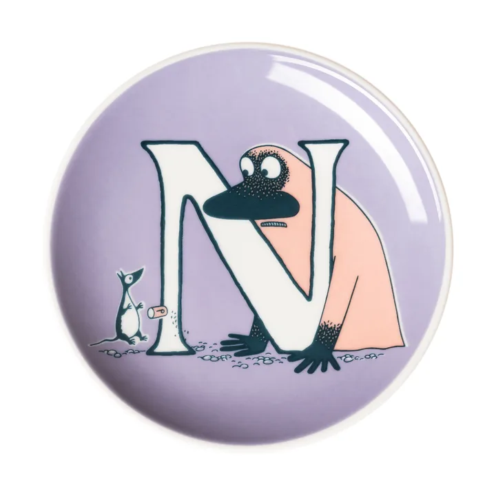 ABC Moomin minibord - N, 10,5 cm - Moomin Arabia