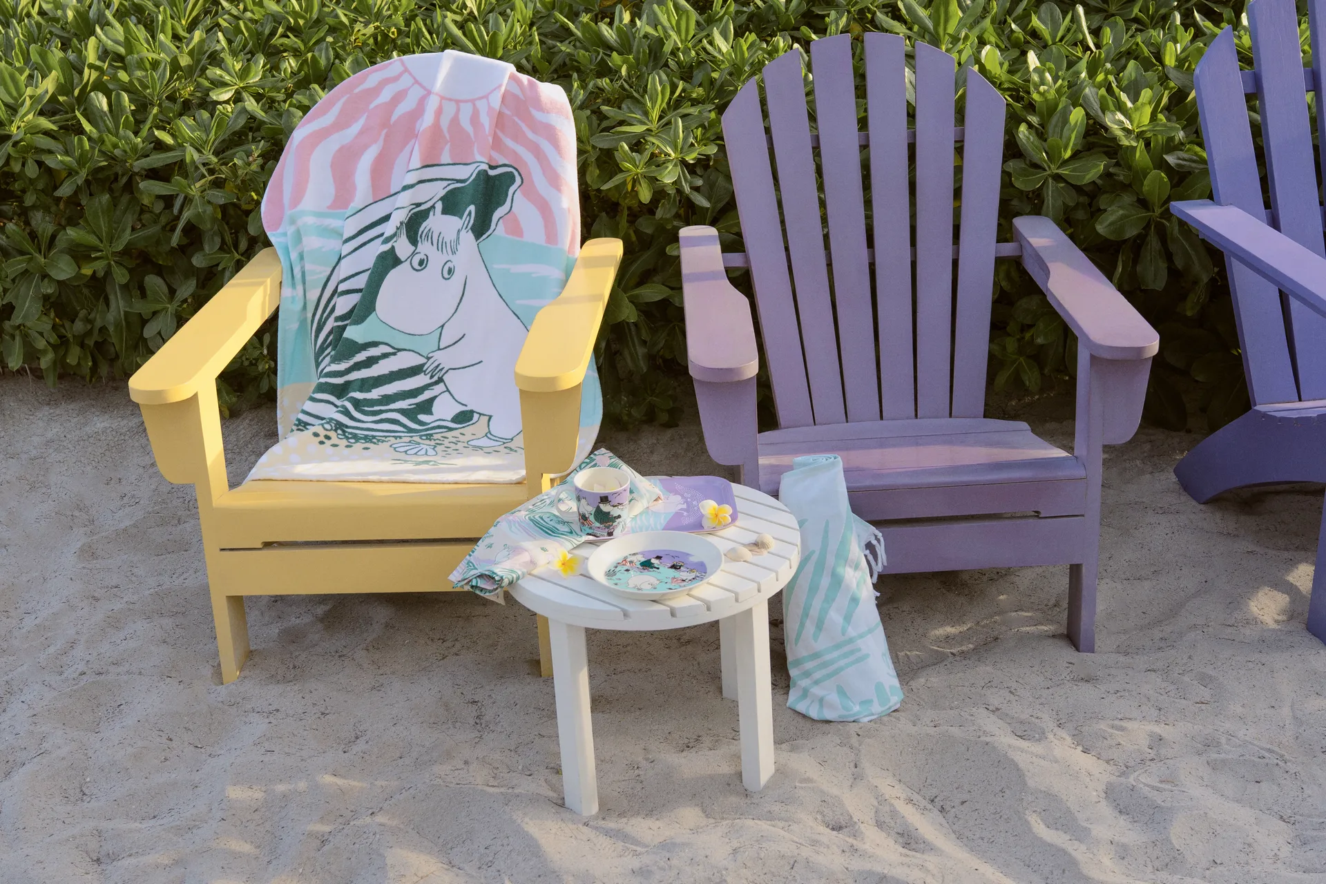 Beach day Moomin strandhanddoek, 93x150 cm Moomin Arabia