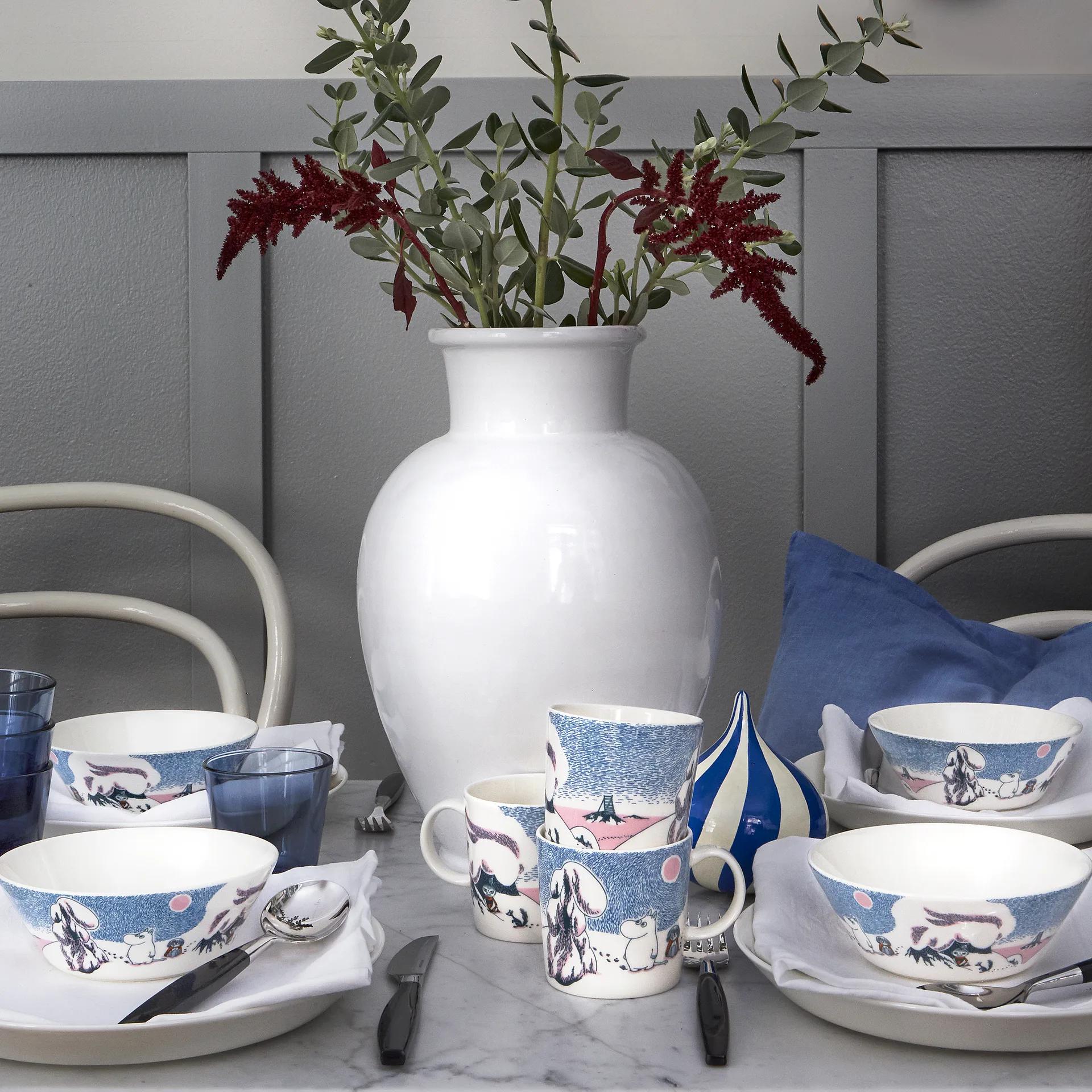 Crown snow-load Moomin-mokken 2019, blauw Moomin Arabia