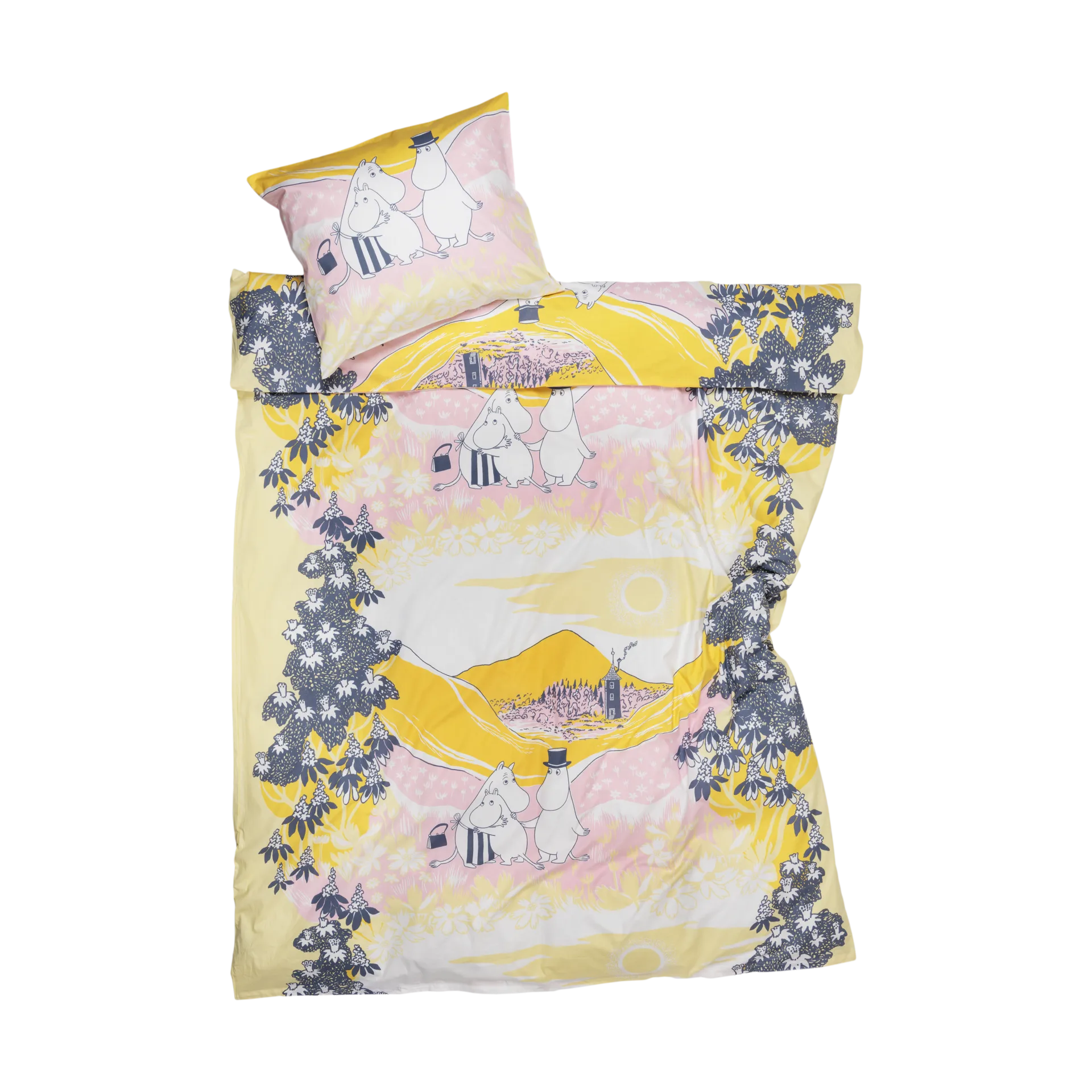 Family Time Moomin dekbedovertrekset, 150x210 cm Moomin Arabia