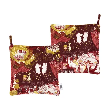 Feestelijke momenten Mumin pannenlappen 2-pack - 22x22 cm - Moomin Arabia