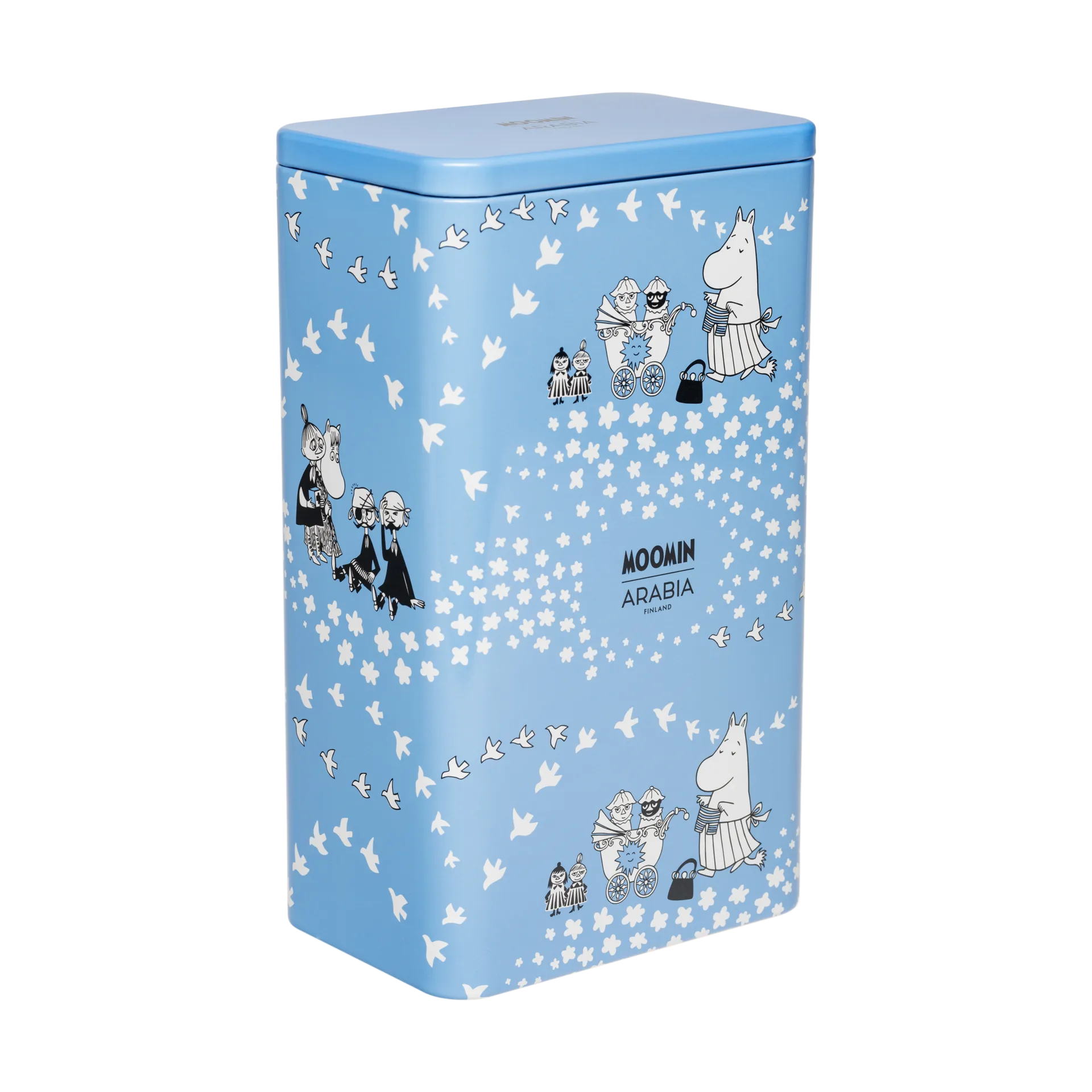 Fred mumin koffieblik 11,2x7,8x19,2 cm, Blauw Moomin Arabia