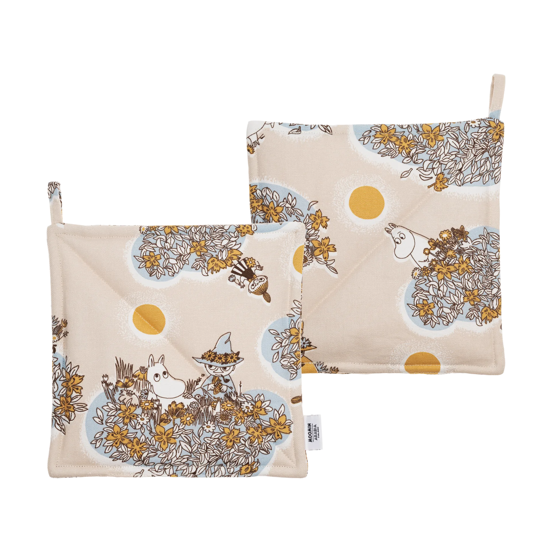 Friends forever Moomin pannenlappen 2-pack, 22x22 cm Moomin Arabia