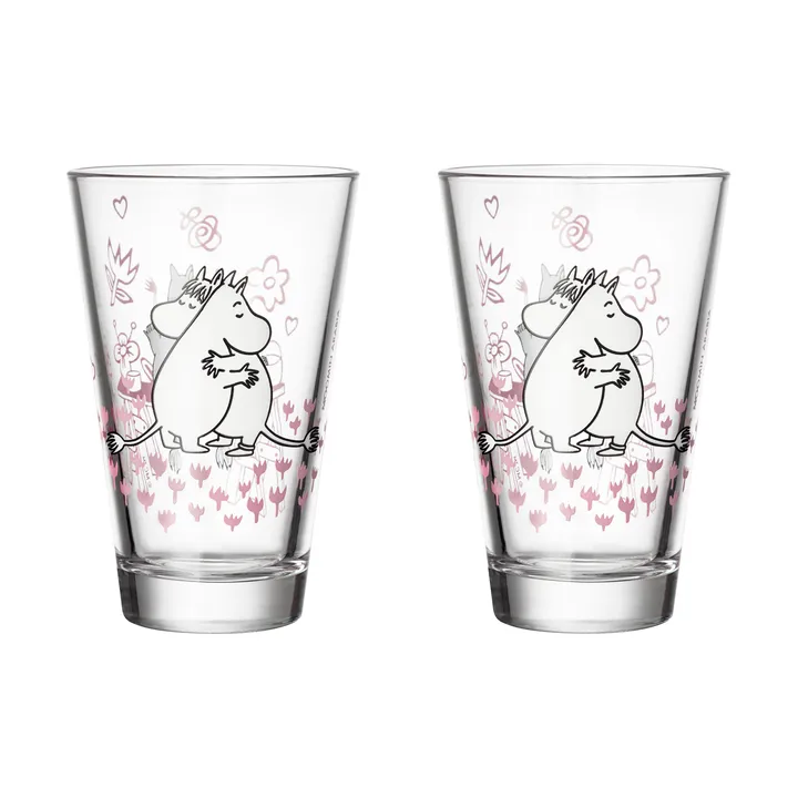 Kärlek Moomin glas 2-pack - Helder - Moomin Arabia