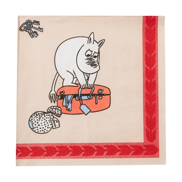 Klaar voor de vakantie Moomin papieren servet 33 cm - 20-pack - Moomin Arabia
