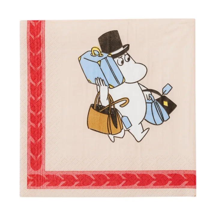 Klaar voor de vakantie Moomin papieren servet 33 cm - 20-pack - Moomin Arabia
