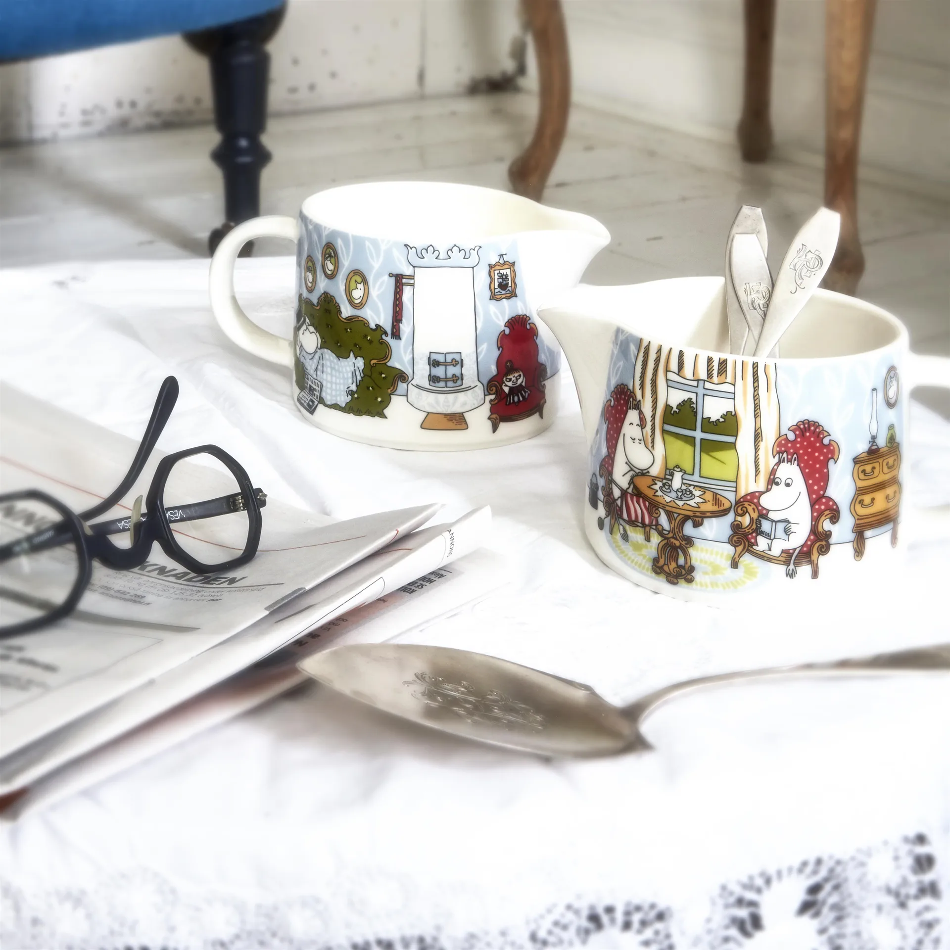 Moomin afternoon in the lounge jug, 0,35 l. Moomin Arabia