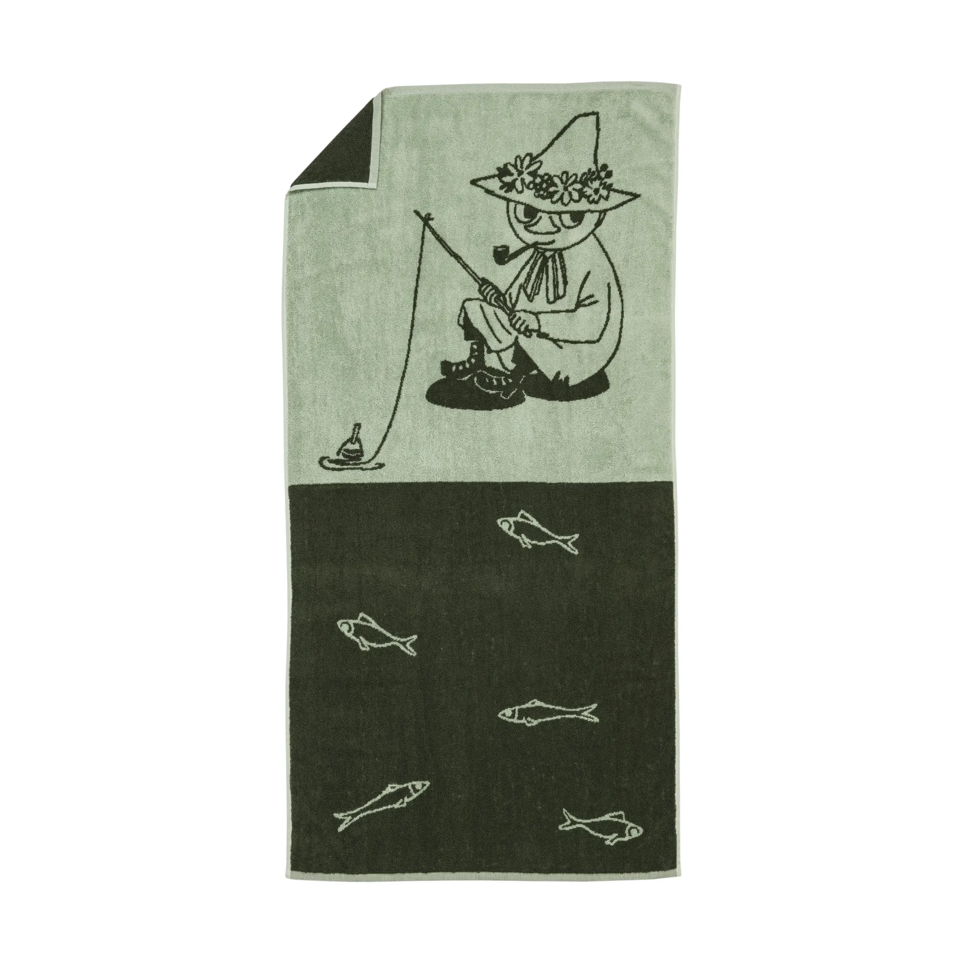 Moomin badhanddoek 70x140 cm, Snufkin groen Moomin Arabia