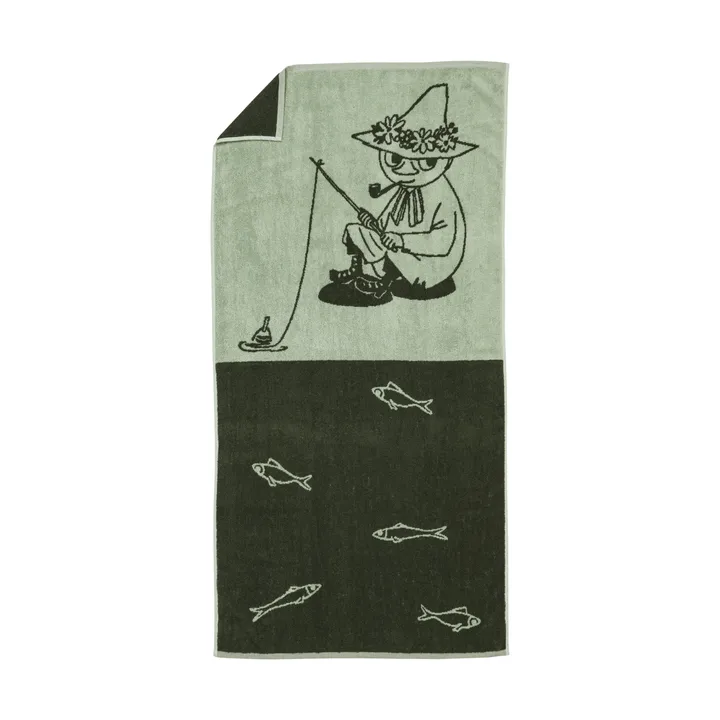 Moomin badhanddoek 70x140 cm - Snufkin groen - Moomin Arabia