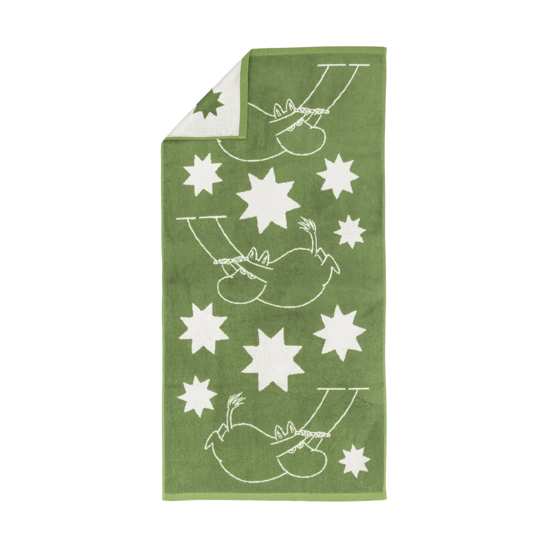 Moomin badhanddoek 70x140 cm, sterren groen Moomin Arabia