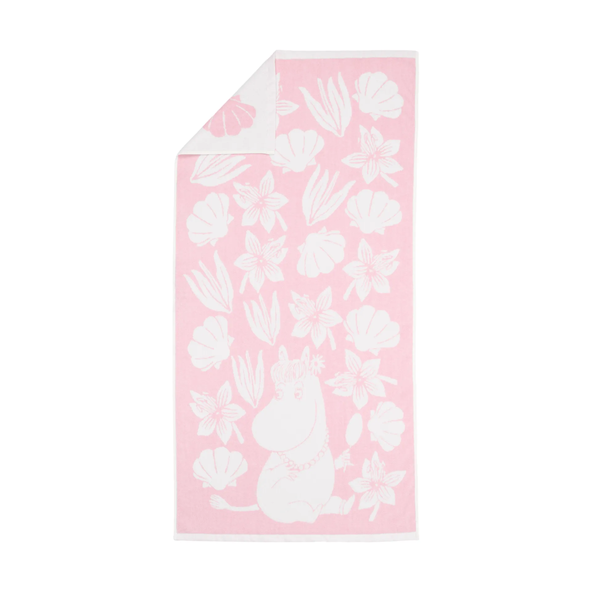 Moomin badhanddoek 70x140 cm, Zeeschelpen roze Moomin Arabia
