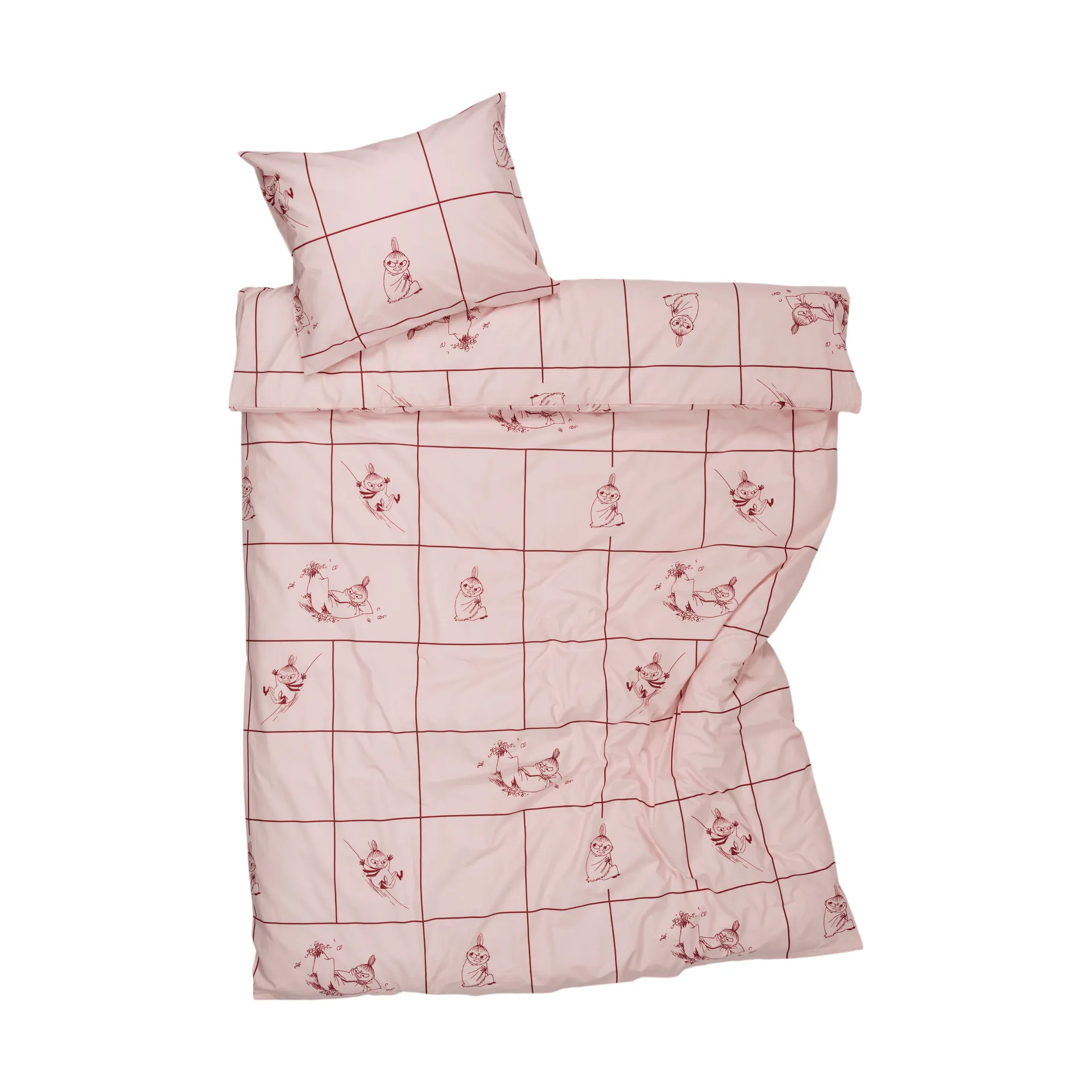Moomin beddengoed 150x210 cm, Lilla My geruit Moomin Arabia
