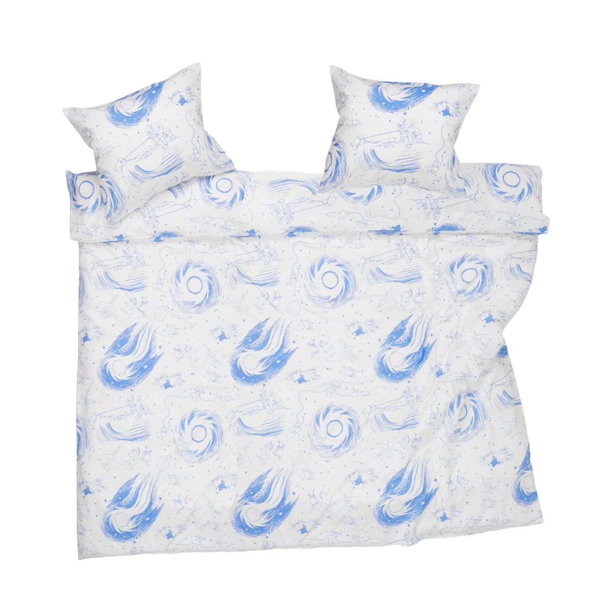 Moomin Arabia Moomin dekbedovertrek 240x210 cm Komeet blauw-wit