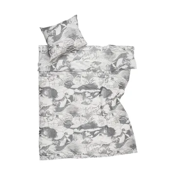 Moomin dekbedovertrekset 150x210 cm - Segling, grijs - Moomin Arabia