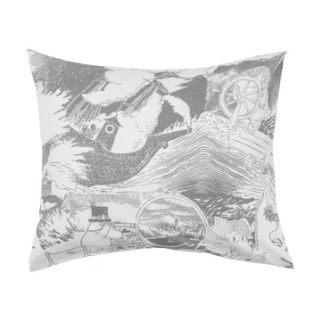 Moomin dekbedovertrekset 150x210 cm - Segling, grijs - Moomin Arabia