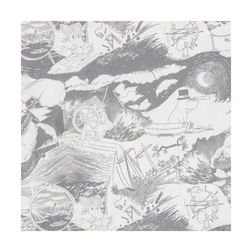 Moomin dekbedovertrekset 150x210 cm - Segling, grijs - Moomin Arabia