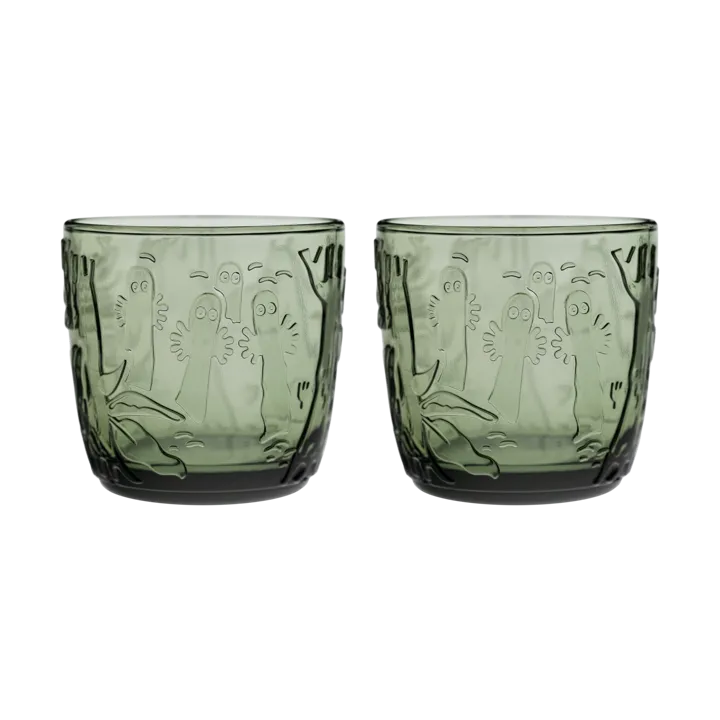 Moomin glas 28 cl 2-pack - Dennengroen - Moomin Arabia