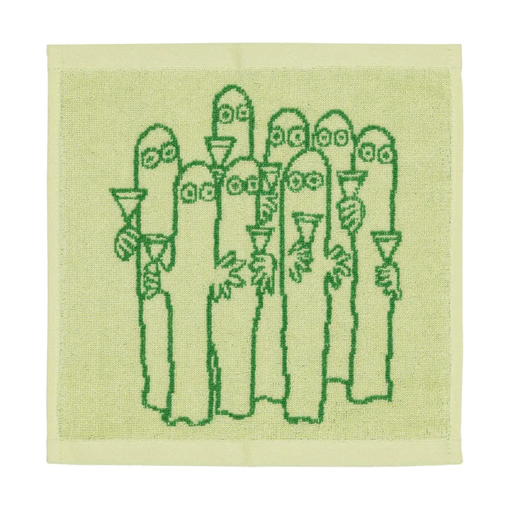 Moomin handdoek 25x25 cm - Hattifnattarna, groen - Moomin Arabia