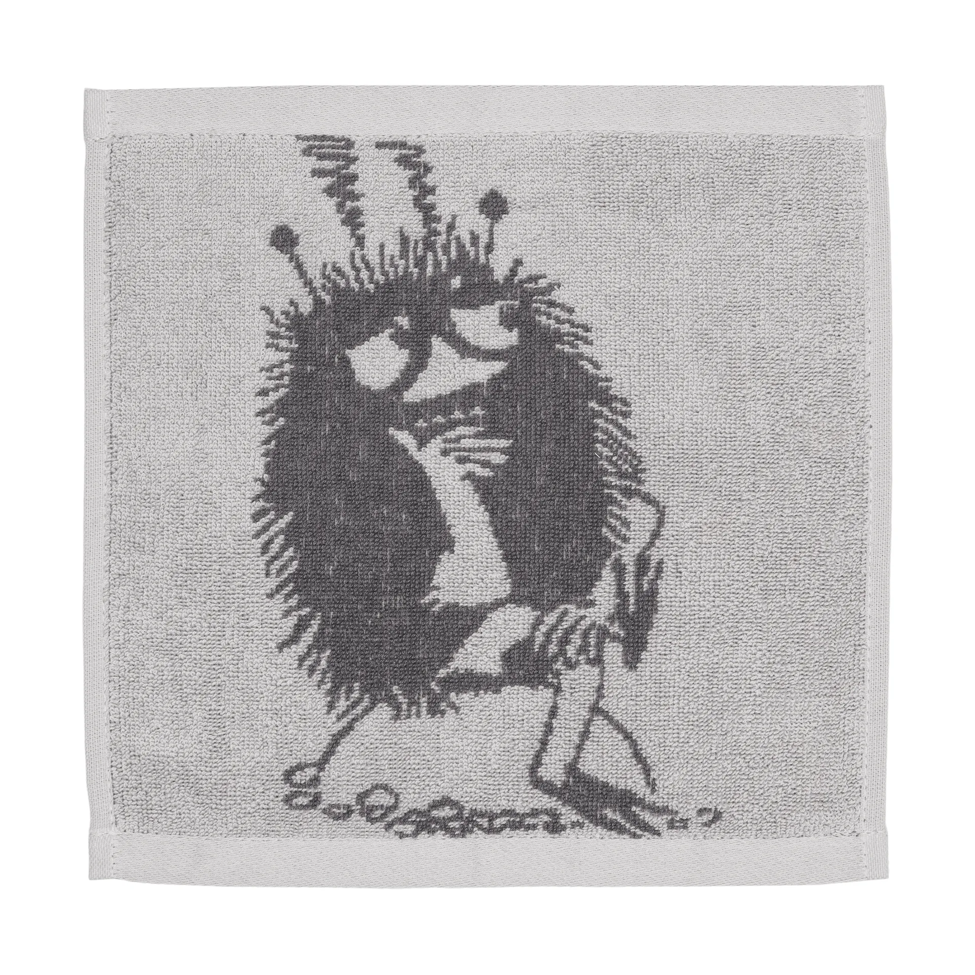 Moomin handdoek 25x25 cm, Stinky, grijs Moomin Arabia