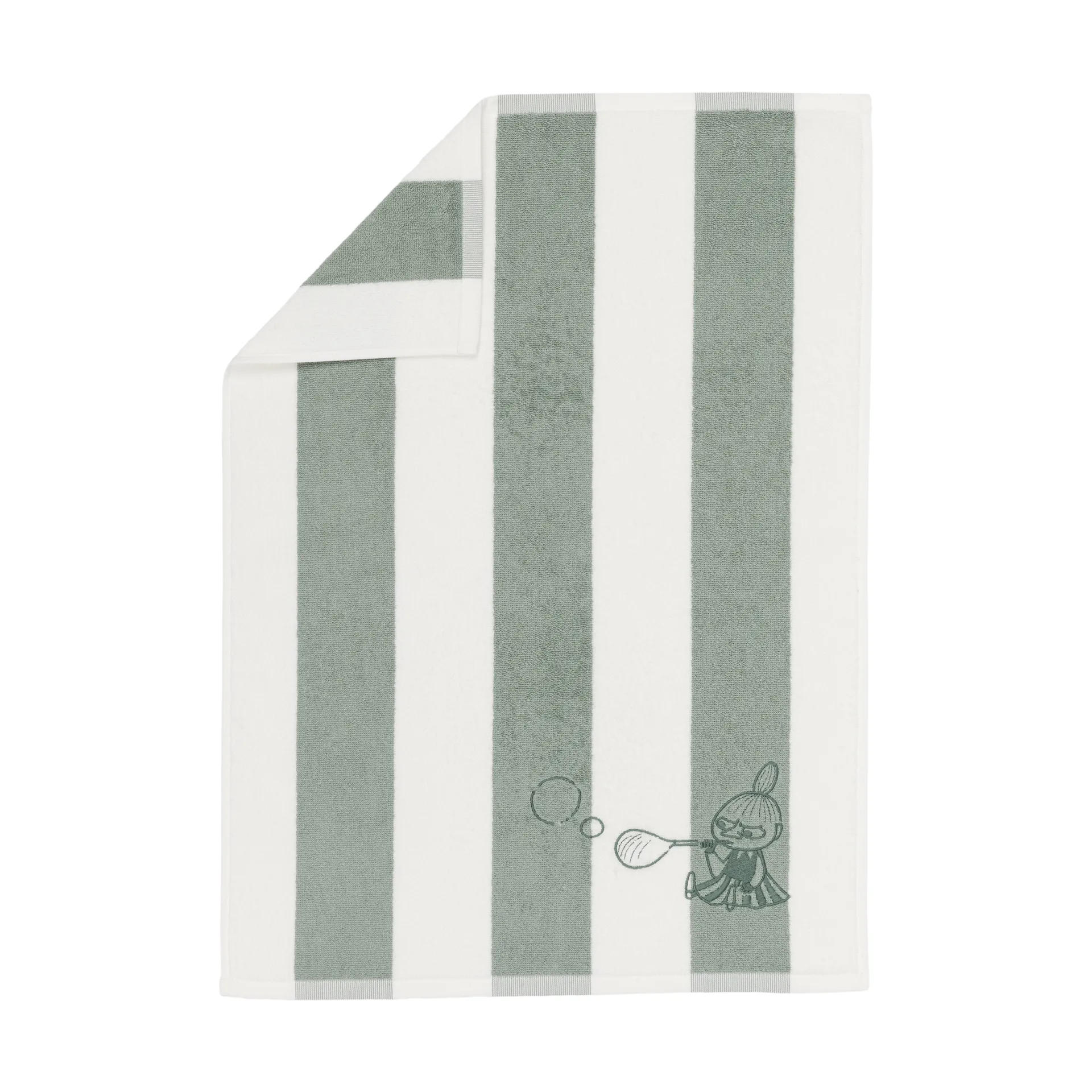 Moomin handdoek 50x70 cm, Lilla My groen-wit Moomin Arabia