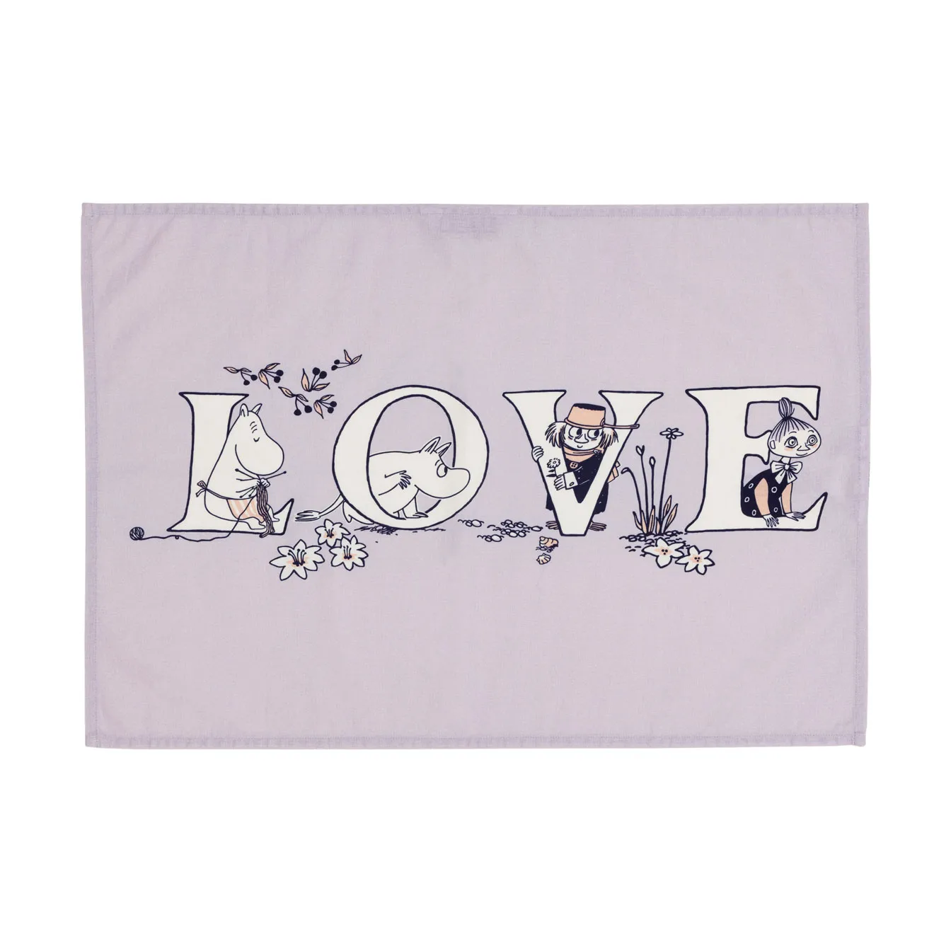 Moomin keukendoek 50x70 cm 2-delig, Alfabet Moomin Arabia