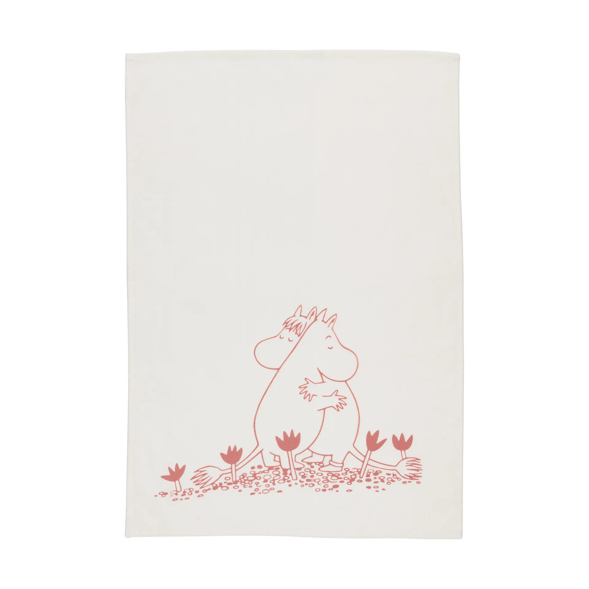 Moomin theedoek 50x70 cm, Liefde wit Moomin Arabia