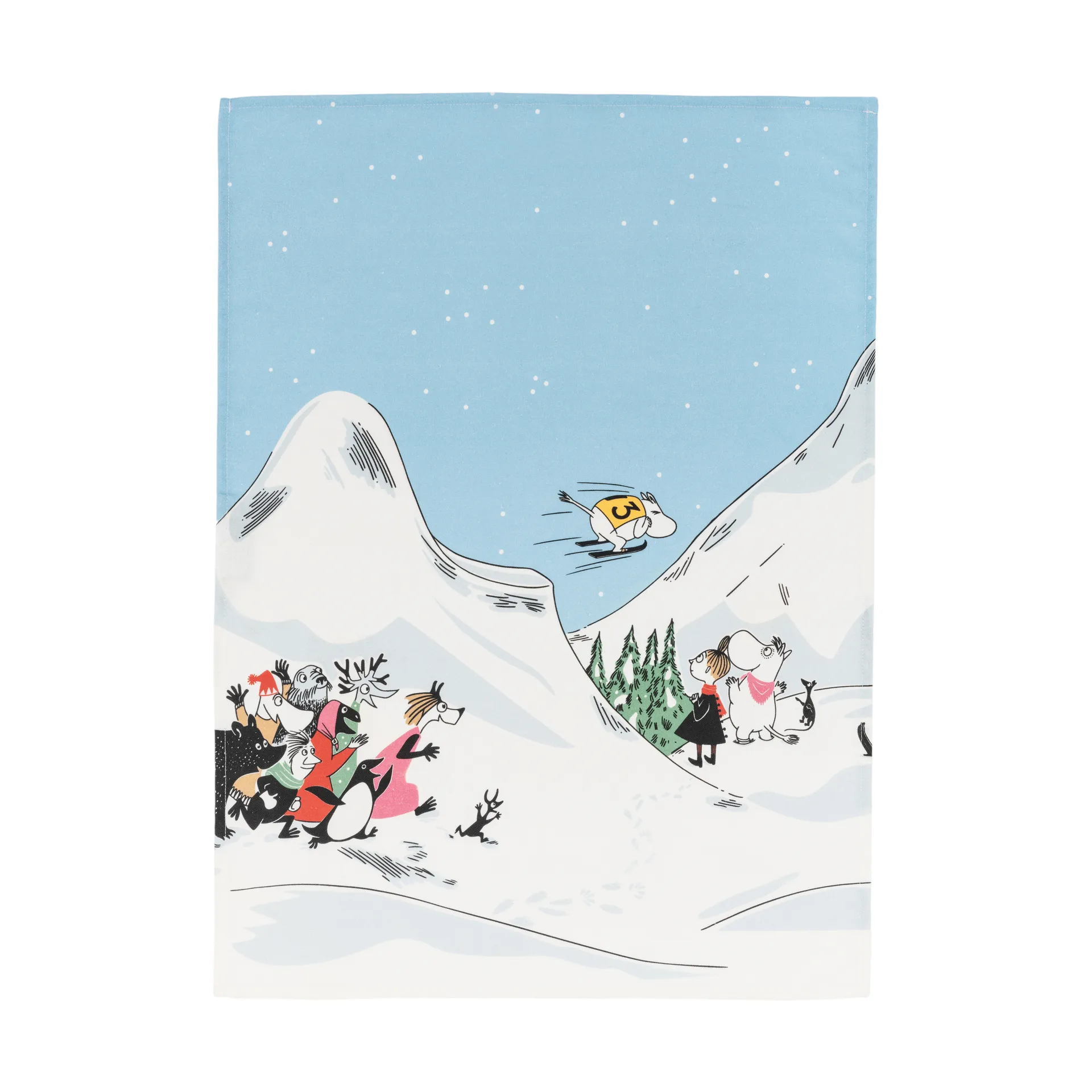 Moomin theedoek Ski jumping, 50x70 cm Moomin Arabia