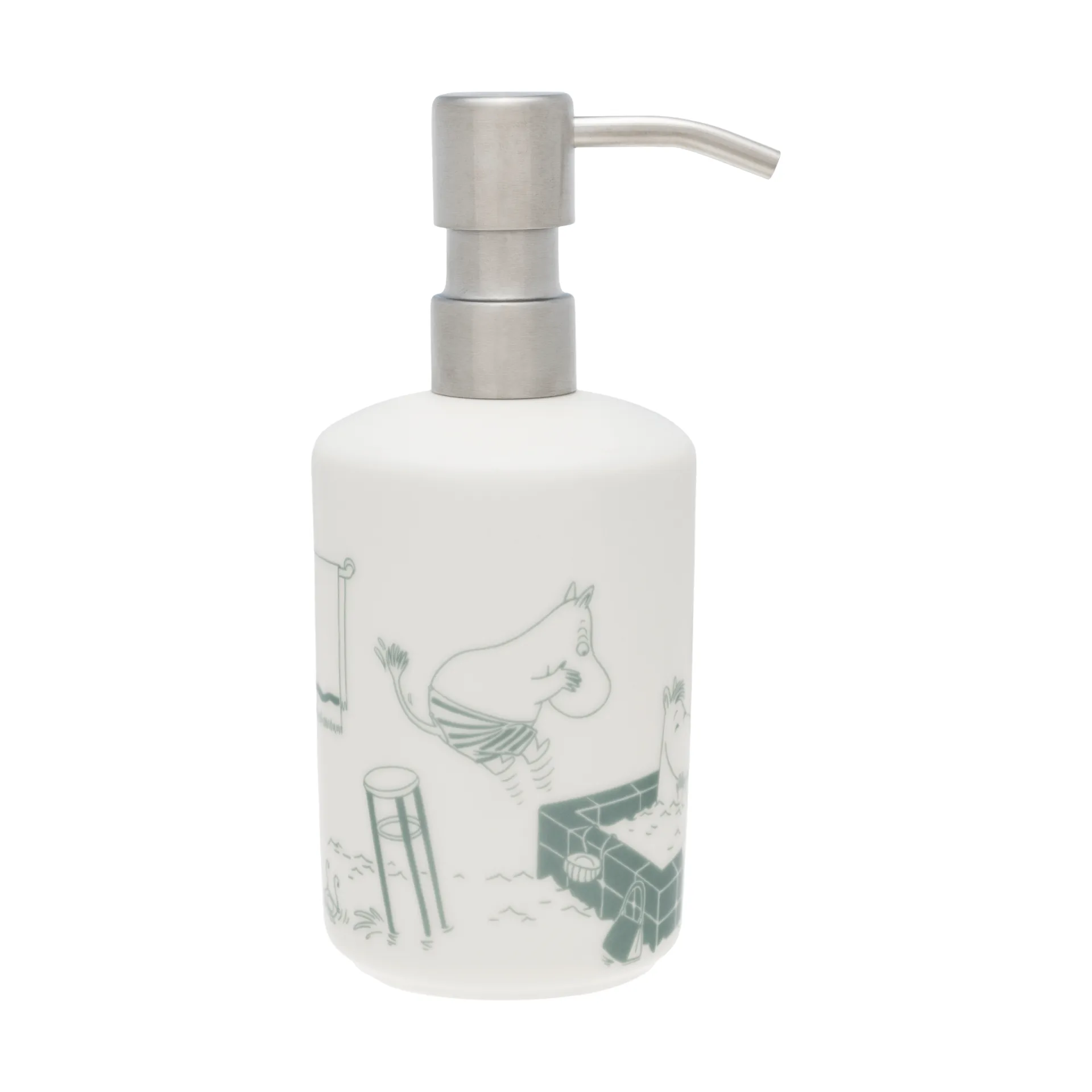 Moomin zeepdispenser, Badstund groen-wit Moomin Arabia