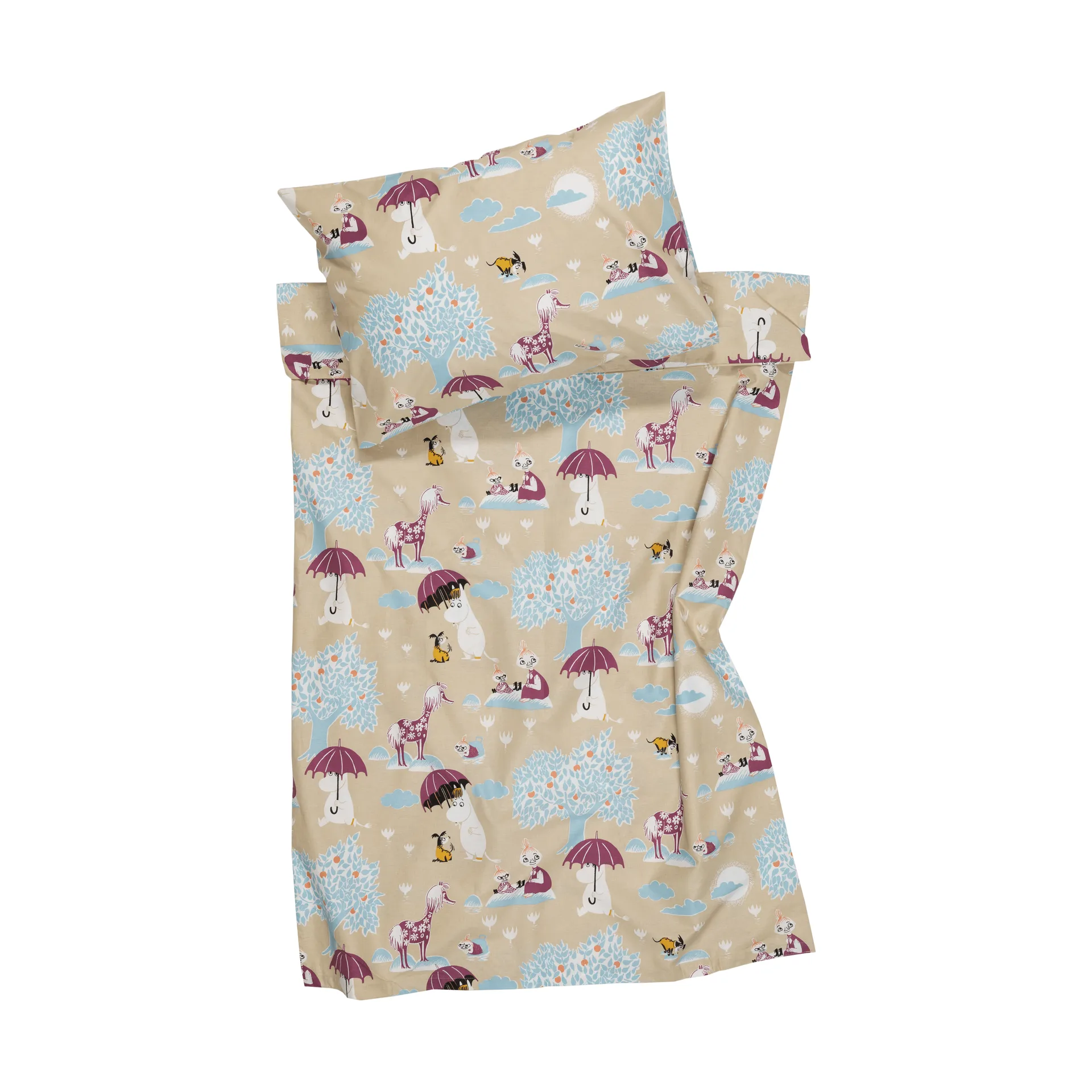 Mumin beddengoed, Onder de paraplu GOTS, 85x125 cm Moomin Arabia