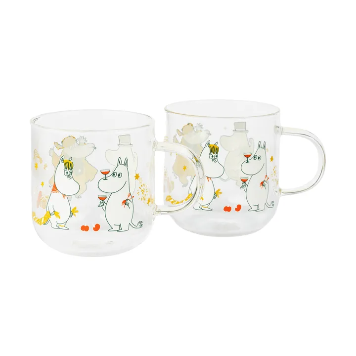Mumin glazen mok - Kärleksgåva, 30 cl, 2-pack - Moomin Arabia