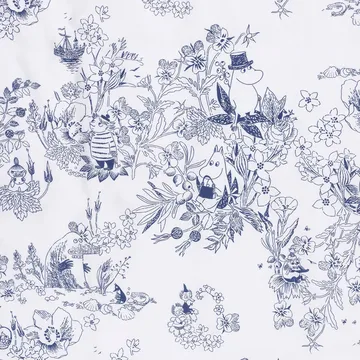 Mumin Haru dekbedovertrekset - Blauw, 150x210 cm - Moomin Arabia