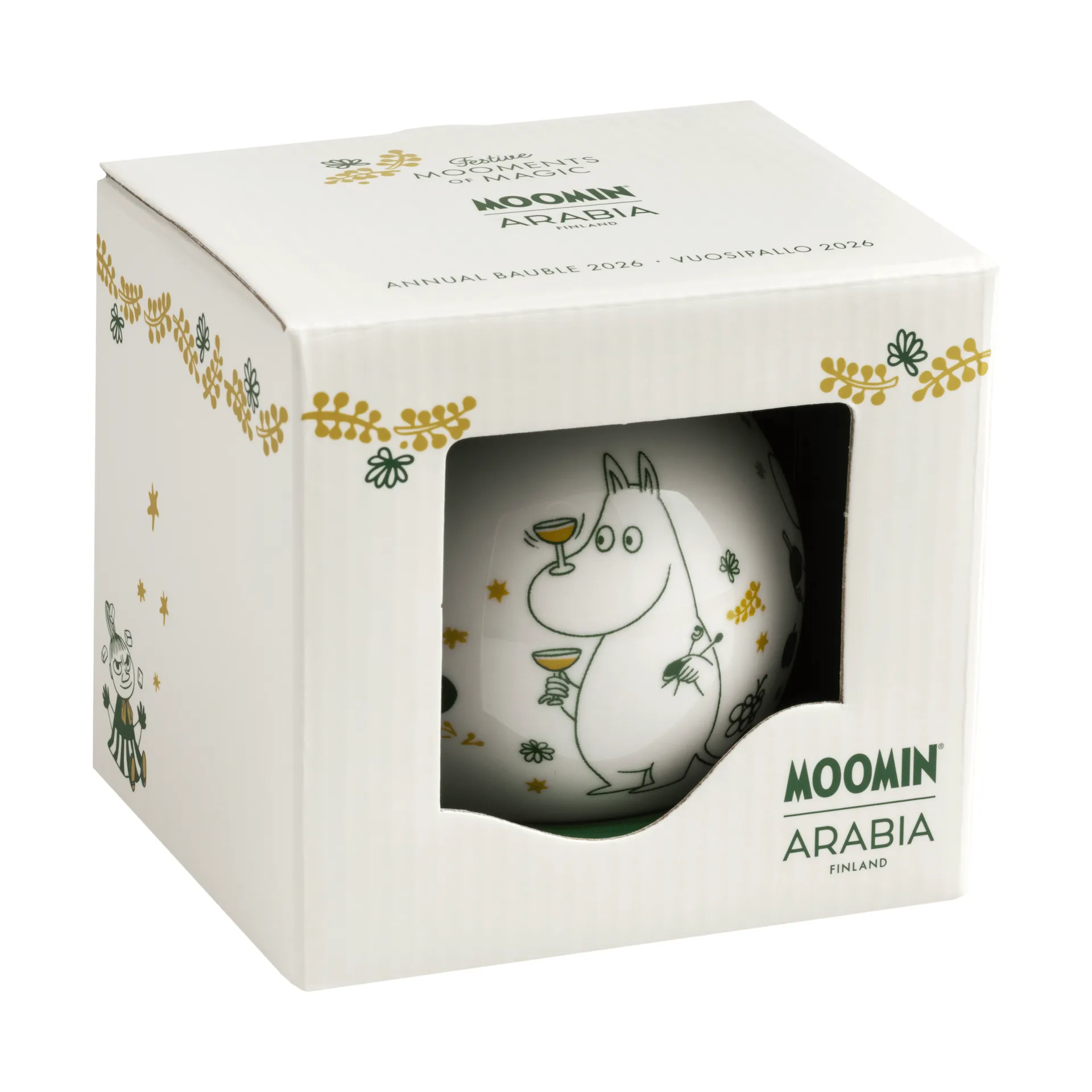Mumin jaarbal Ø8 cm, 2026, Liefdesgeschenk Moomin Arabia