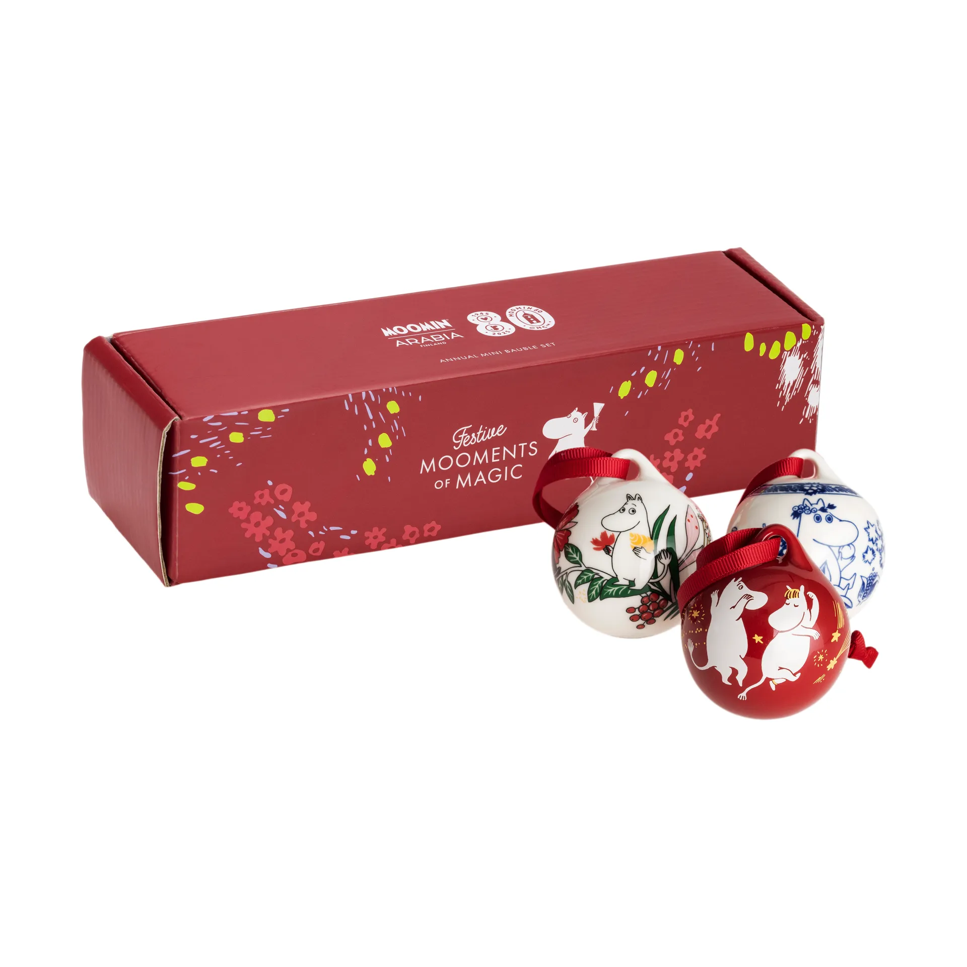 Mumin jaarkogel Ø5 cm 3 delen, 2025 Moomin Arabia