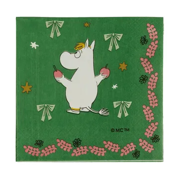 Mumin papieren servet - Kärleksgåva, 33x33 cm, 20-pack - Moomin Arabia