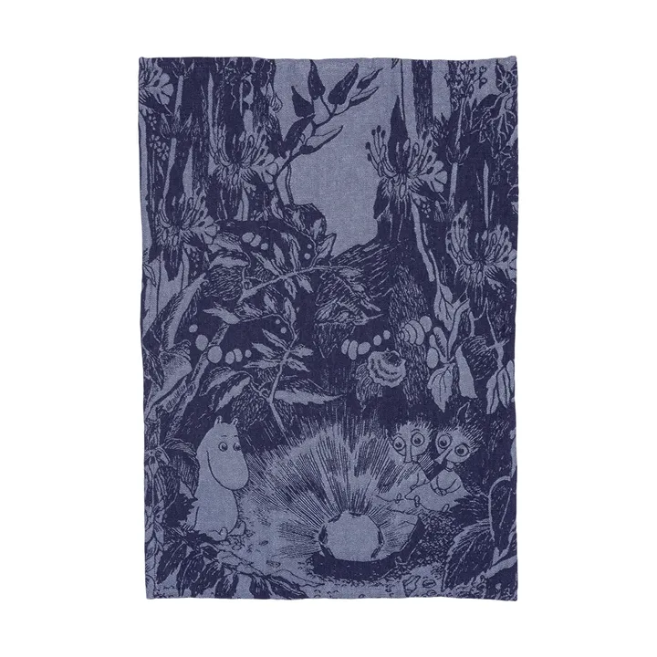 Mystikens skog Moomin keukendoek - Blauw, 45x66 cm - Moomin Arabia