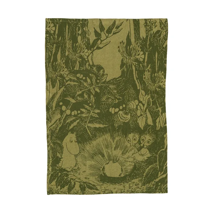 Mystikens skog Moomin keukendoek - Groen, 45x65 cm - Moomin Arabia