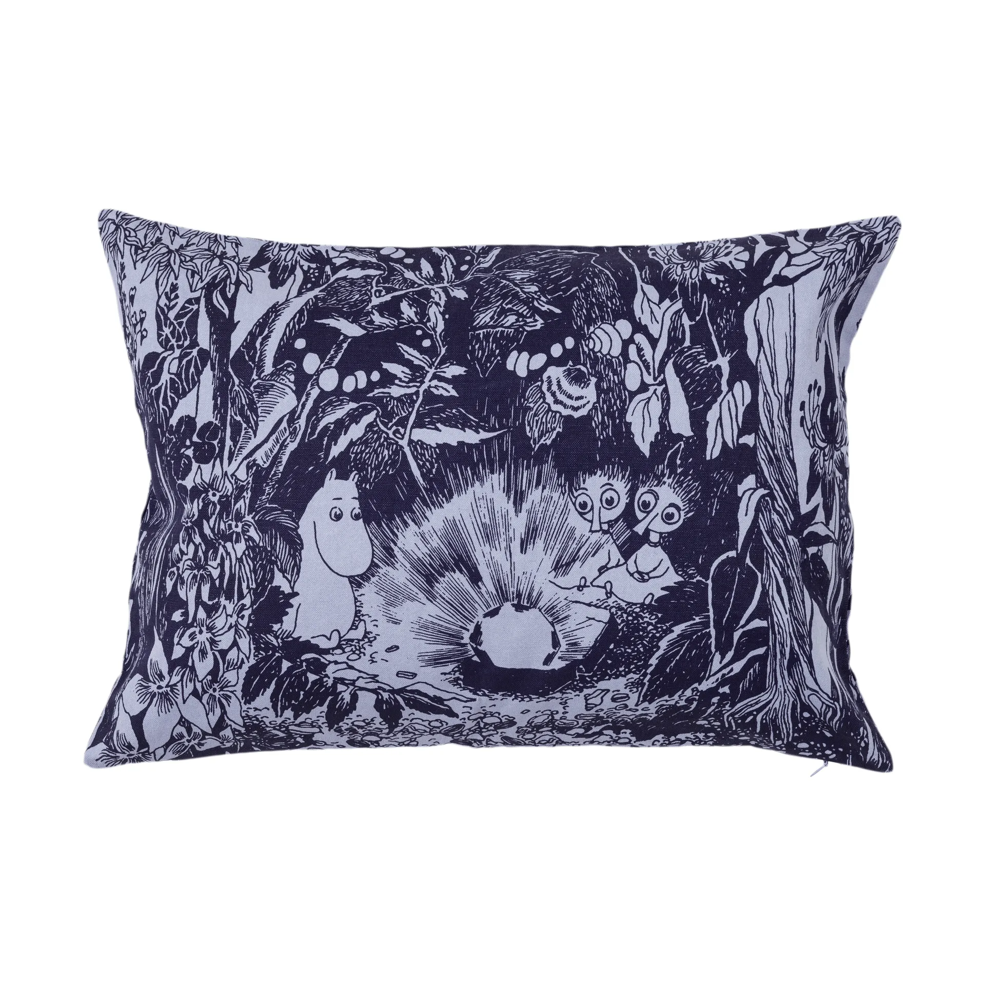Mystikens skog Moomin kussenhoes, Blauw, 40x58 cm Moomin Arabia