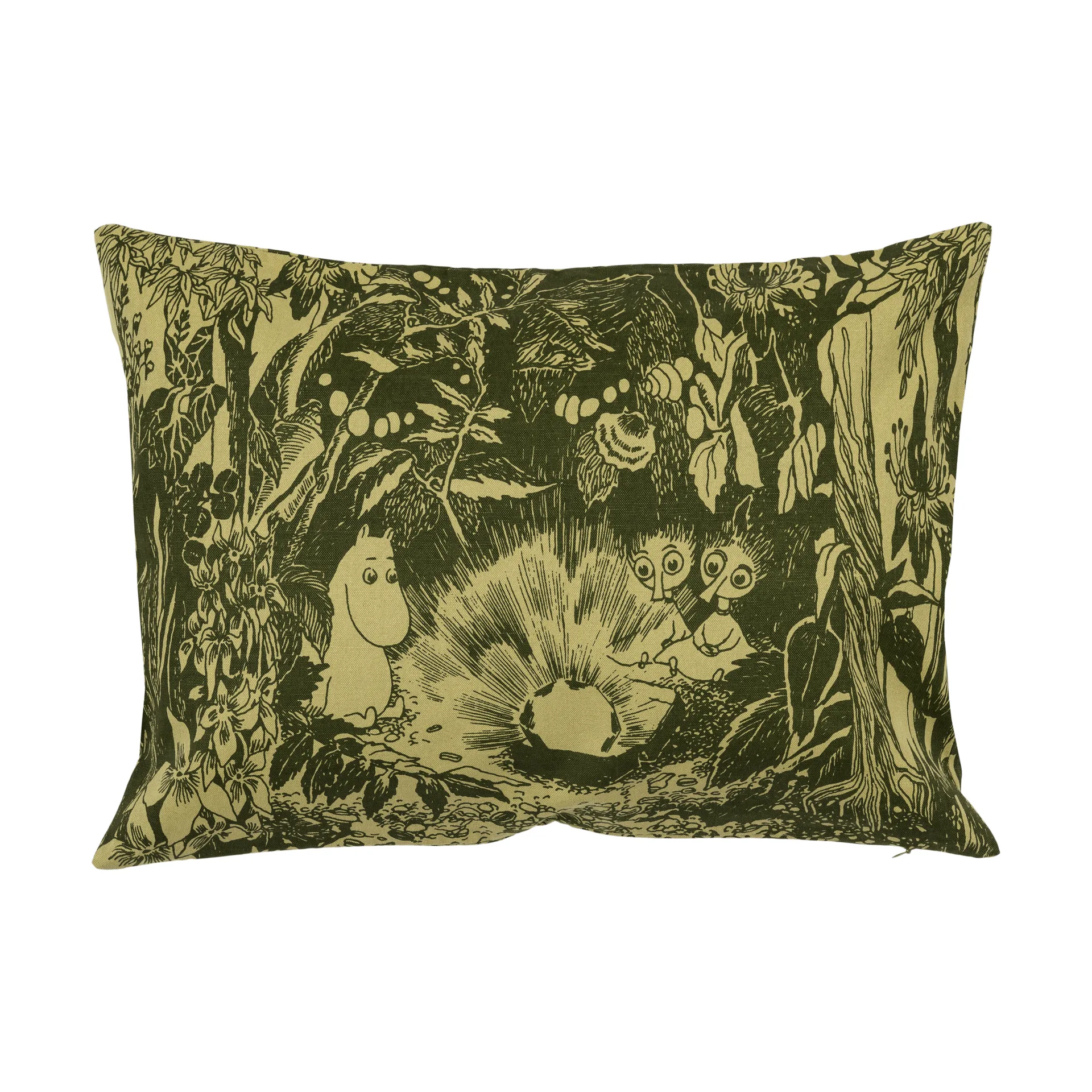 Mystikens skog Moomin kussenhoes, Groen, 40x58 cm Moomin Arabia
