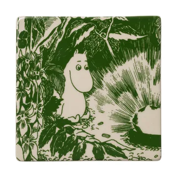 Mystikens skog Moomin onderzetter - Groen, 10x10 cm, 2-pack - Moomin Arabia