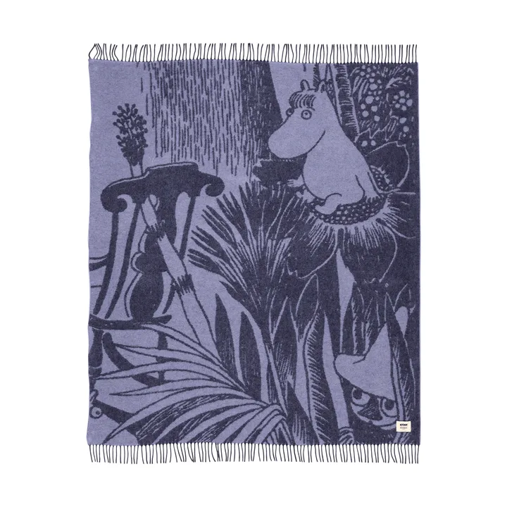 Mystikens skog Moomin wollen plaid - Blauw, 130x170 cm - Moomin Arabia