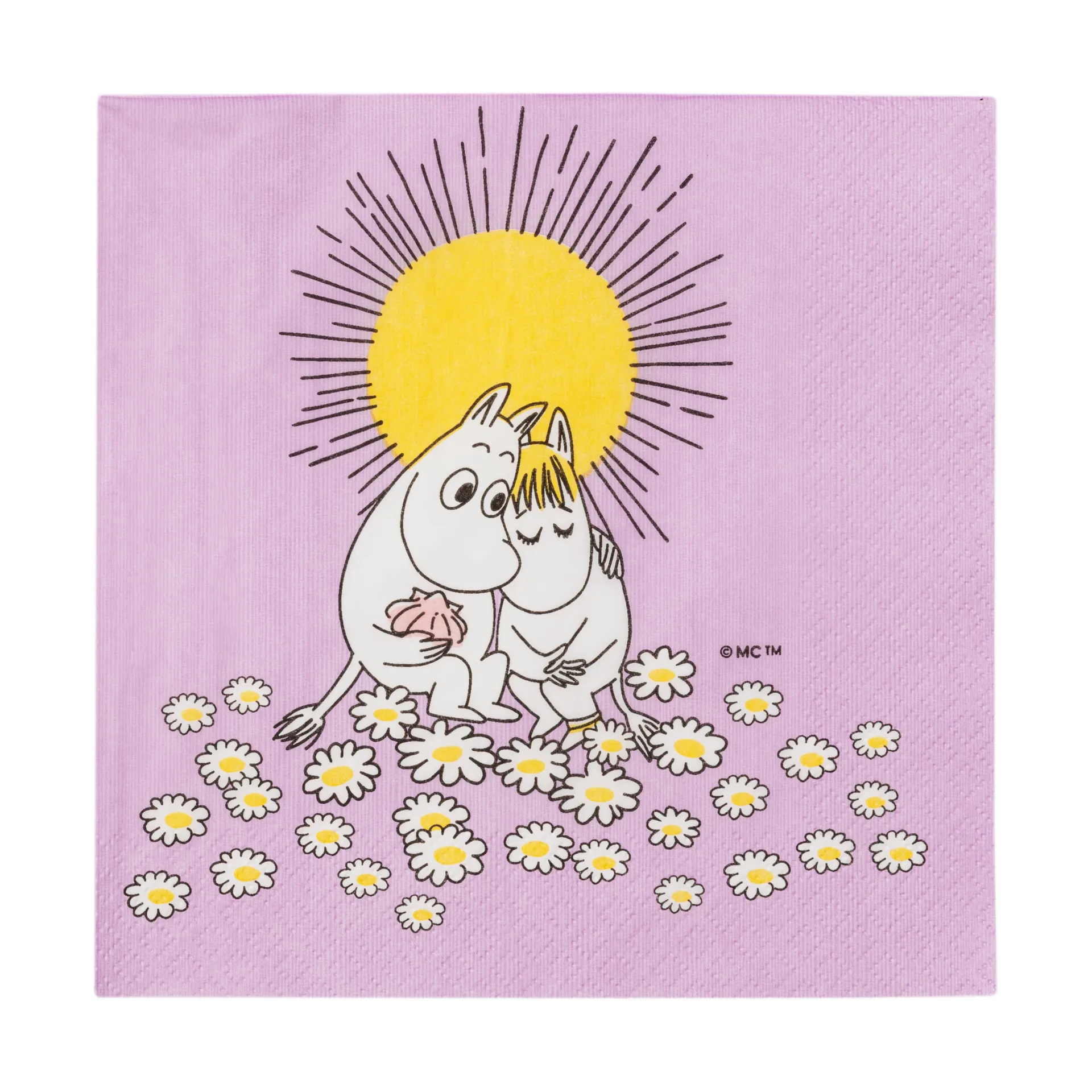 Verliefde Moomin papieren servet 33x33 cm, 20-pack Moomin Arabia