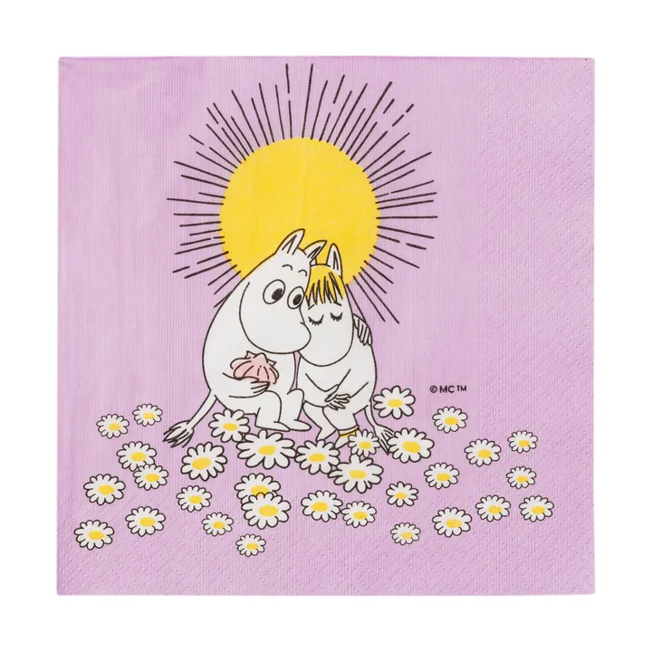 Verliefde Moomin papieren servet 33x33 cm - 20-pack - Moomin Arabia